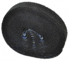 VELCRO Brand - 1" Wide x 5 Yd Long Adhesive Backed Loop Roll - Continuous Roll, Black - Apex Tool & Supply