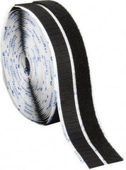 VELCRO Brand - 3/4" Wide x 10 Yd Long Adhesive Backed Hook & Loop Roll - Continuous Roll, Black - Apex Tool & Supply
