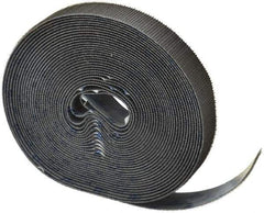 VELCRO Brand - 1" Wide x 10 Yd Long Adhesive Backed Hook & Loop Roll - Continuous Roll, Black - Apex Tool & Supply
