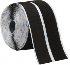 VELCRO Brand - 2" Wide x 10 Yd Long Adhesive Backed Hook & Loop Roll - Continuous Roll, Black - Apex Tool & Supply