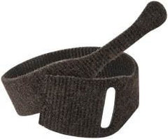 VELCRO Brand - 10 Piece 1" Wide x 8" Piece Length, Self Fastening Tie/Strap Hook & Loop Strap - Perforated/Pieces Roll, Black - Apex Tool & Supply