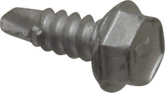 Elco - #8, Hex Washer Head, Hex Drive, 1/2" Length Under Head, #2 Point, Self Drilling Screw - Steel - Apex Tool & Supply