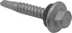 Elco - #12-14, Hex Washer Head, Hex Drive, 1-1/4" Length Under Head, #2 Point, Self Drilling Screw - Steel - Apex Tool & Supply
