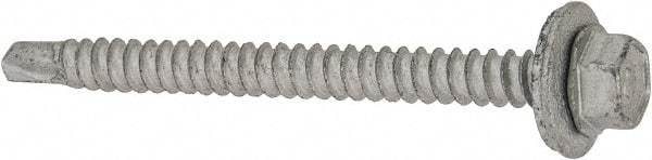 Elco - #12-14, Hex Washer Head, Hex Drive, 2-1/2" Length Under Head, #3 Point, Self Drilling Screw - Steel - Apex Tool & Supply
