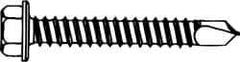 Elco - #12, Hex Washer Head, Hex Drive, 1" Length Under Head, #3 Point, Self Drilling Screw - Steel - Apex Tool & Supply
