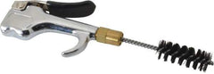 Coilhose Pneumatics - 150 Max psi Brush Tip Thumb Lever Blow Gun - 1/4 NPT, 4-1/2" Tube Length, Zinc Body, Brass Tip, Nylon Brush - Apex Tool & Supply