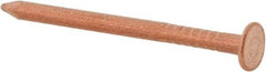 Made in USA - 3D, 14 Gauge, 1-1/4" OAL Common Nails - Smooth Shank, Copper - Apex Tool & Supply