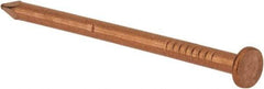 Made in USA - 6D, 11 Gauge, 2" OAL Common Nails - Smooth Shank, Copper - Apex Tool & Supply