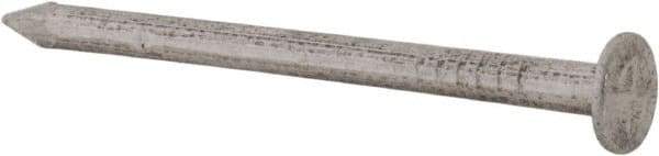Made in USA - 3D, 14 Gauge, 1-1/4" OAL Common Nails - Smooth Shank, Aluminum - Apex Tool & Supply
