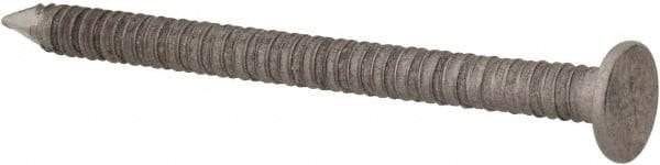 Made in USA - 4D, 12 Gauge, 1-1/2" OAL Common Nails - Ring Shank, 18-8 Stainless Steel - Apex Tool & Supply