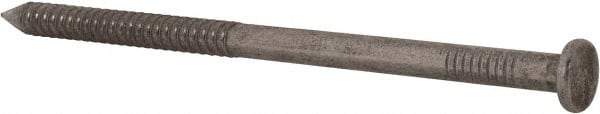 Made in USA - 20D, 6 Gauge, 4" OAL Common Nails - Ring Shank, 18-8 Stainless Steel - Apex Tool & Supply