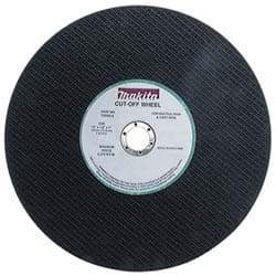 Makita - 14" Cutoff Wheel - 1/8" Thick, 1" Arbor, 5,000 Max RPM, Use with Gas Powered Saws - Apex Tool & Supply