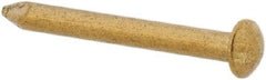 Made in USA - 18 Gauge, 1/2" OAL Escutcheon Pin Nails - Smooth Shank, Brass, Bright Finish - Apex Tool & Supply
