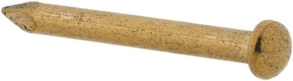 Made in USA - 16 Gauge, 5/8" OAL Escutcheon Pin Nails - Smooth Shank, Brass, Bright Finish - Apex Tool & Supply