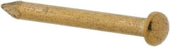 Made in USA - 16 Gauge, 5/8" OAL Escutcheon Pin Nails - Smooth Shank, Brass, Bright Finish - Apex Tool & Supply