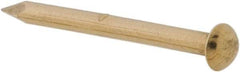 Made in USA - 16 Gauge, 3/4" OAL Escutcheon Pin Nails - Smooth Shank, Brass, Bright Finish - Apex Tool & Supply