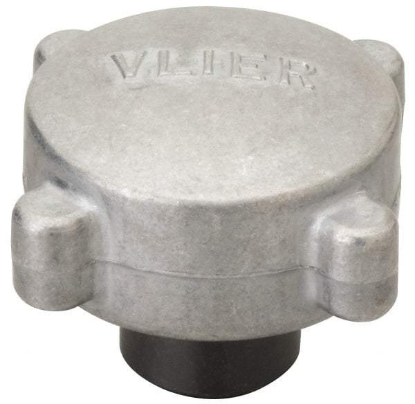 Vlier - 5/16-18 Aluminum Thumb Screw - 2" Head Diam x 13/16" Head Height - Apex Tool & Supply
