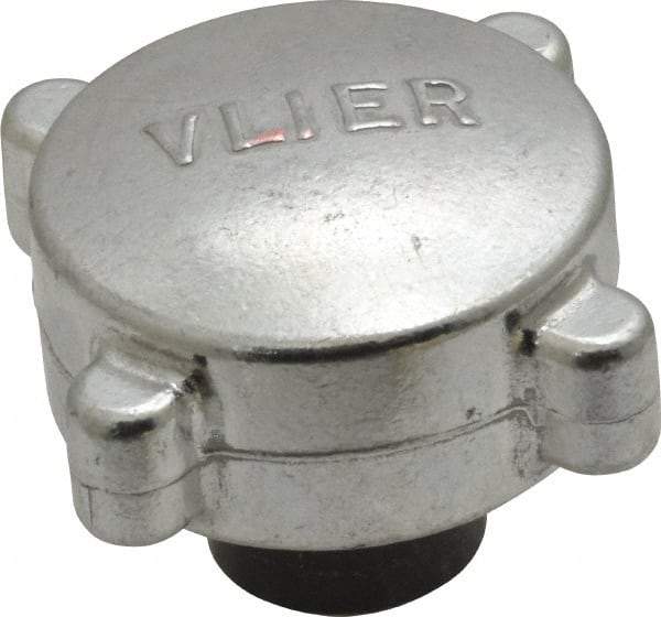 Vlier - 3/8-16 Aluminum Thumb Screw - 2" Head Diam x 13/16" Head Height - Apex Tool & Supply