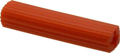 Value Collection - 3/8" Diam, 3/8" Drill, 2-1/2" OAL, 1-1/8" Min Embedment Plug Concrete Anchor - Plastic - Apex Tool & Supply
