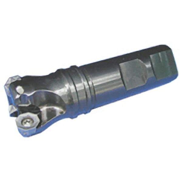 Iscar - 32mm Cut Diam, 25mm Shank Diam, 100mm OAL, Indexable Square Shoulder End Mill - O45MT, R90.., S90MT Inserts, Weldon Shank, Series ChamMill - Apex Tool & Supply