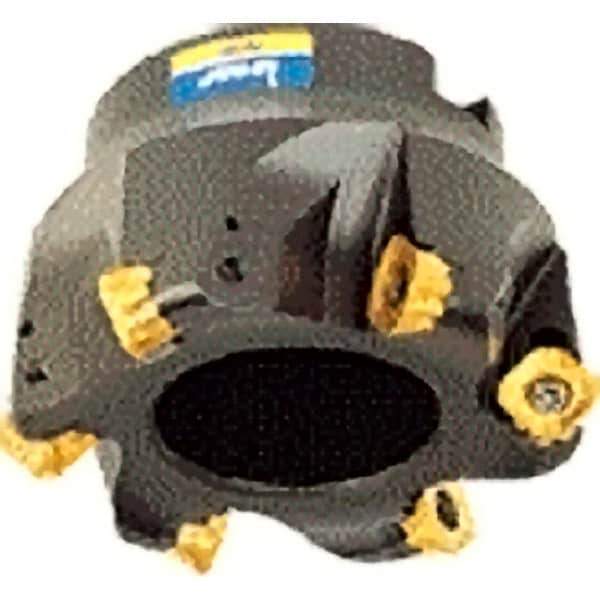 Iscar - 61.8, 62.4, 63, 63.7, 64.8mm Cut Diam, 22mm Arbor Hole, 6mm Max Depth of Cut, Indexable Chamfer & Angle Face Mill - 5 Inserts, O/S45MT\xB6R/S90MT\xB6R90CW Insert, Right Hand Cut, 5 Flutes, Series ChamMill - Apex Tool & Supply