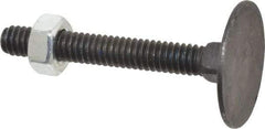 Value Collection - 1/4-20, 2" OAL, 31/32" Head Diam, Steel Elevator Bolt - Uncoated, Flat Head, UNC Thread, Grade 2 - Apex Tool & Supply