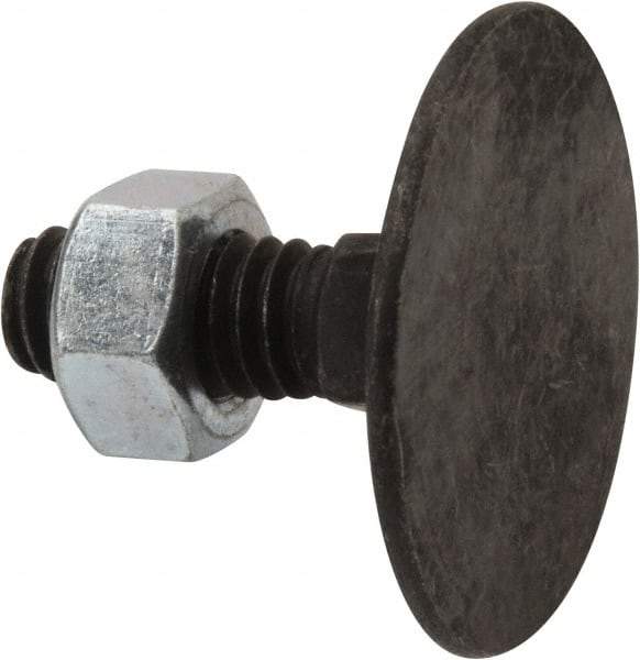 Value Collection - 5/16-18, 1" OAL, 1-3/16" Head Diam, Steel Elevator Bolt - Uncoated, Flat Head, UNC Thread, Grade 2 - Apex Tool & Supply