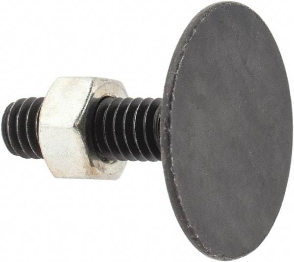 Value Collection - 5/16-18, 1-1/4" OAL, 1-3/16" Head Diam, Steel Elevator Bolt - Uncoated, Flat Head, UNC Thread, Grade 2 - Apex Tool & Supply