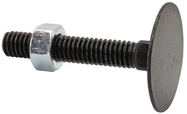 Value Collection - 5/16-18, 2" OAL, 1-3/16" Head Diam, Steel Elevator Bolt - Uncoated, Flat Head, UNC Thread, Grade 2 - Apex Tool & Supply