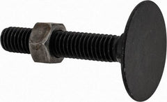 Value Collection - 3/8-16, 2-1/4" OAL, 1-5/16" Head Diam, Steel Elevator Bolt - Uncoated, Flat Head, UNC Thread, Grade 2 - Apex Tool & Supply