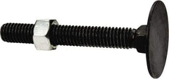 Value Collection - 3/8-16, 2-3/4" OAL, 1-5/16" Head Diam, Steel Elevator Bolt - Uncoated, Flat Head, UNC Thread, Grade 2 - Apex Tool & Supply