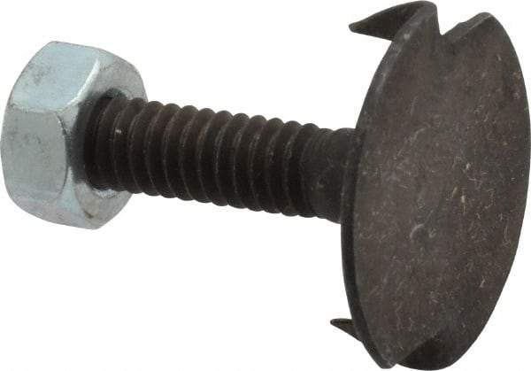 Value Collection - 1/4-20, 1-1/4" OAL, 31/32" Head Diam, Steel Elevator Bolt - Uncoated, Fanged Head, UNC Thread, Grade 2 - Apex Tool & Supply