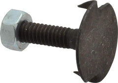 Value Collection - 1/4-20, 1-1/4" OAL, 31/32" Head Diam, Steel Elevator Bolt - Uncoated, Fanged Head, UNC Thread, Grade 2 - Apex Tool & Supply