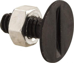 Value Collection - 1/4-20, 3/4" Overall Length, 23/32" Head Diam, Steel Elevator Bolt - Uncoated, Ribbed Head, UNC Thread, Grade 2 - Apex Tool & Supply