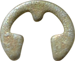 Rotor Clip - 0.074" Groove Diam, 3/32" Shaft Diam, Zinc Yellow Dichromate Steel, E Style External Retaining Rings - 0.02" Groove Width, 0.01" Groove Depth, 0.015" Ring Thickness, Grade 1060-1090 - Apex Tool & Supply