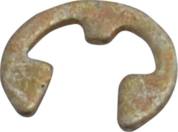 Rotor Clip - 0.095" Groove Diam, 1/8" Shaft Diam, Zinc Yellow Dichromate Steel, E Style External Retaining Rings - 0.02" Groove Width, 0.015" Groove Depth, 0.015" Ring Thickness, Grade 1060-1090 - Apex Tool & Supply