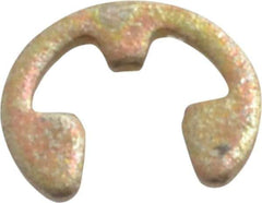 Rotor Clip - 0.116" Groove Diam, 5/32" Shaft Diam, Zinc Yellow Dichromate Steel, E Style External Retaining Rings - 0.029" Groove Width, 0.02" Groove Depth, 0.025" Ring Thickness, Grade 1060-1090 - Apex Tool & Supply