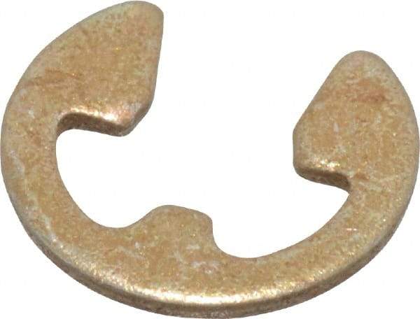 Rotor Clip - 0.127" Groove Diam, 11/64" Shaft Diam, Zinc Yellow Dichromate Steel, E Style External Retaining Rings - 0.029" Groove Width, 0.022" Groove Depth, 0.025" Ring Thickness, Grade 1060-1090 - Apex Tool & Supply