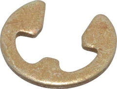 Rotor Clip - 0.127" Groove Diam, 11/64" Shaft Diam, Zinc Yellow Dichromate Steel, E Style External Retaining Rings - 0.029" Groove Width, 0.022" Groove Depth, 0.025" Ring Thickness, Grade 1060-1090 - Apex Tool & Supply