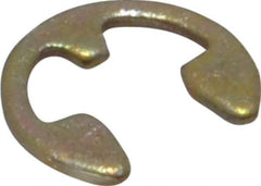 Rotor Clip - 0.147" Groove Diam, 3/16" Shaft Diam, Zinc Yellow Dichromate Steel, E Style External Retaining Rings - 0.029" Groove Width, 0.02" Groove Depth, 0.025" Ring Thickness, Grade 1060-1090 - Apex Tool & Supply