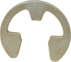 Rotor Clip - 3/16" Groove Diam, 7/32" Shaft Diam, Zinc Yellow Dichromate Steel, E Style External Retaining Rings - 0.029" Groove Width, 0.015" Groove Depth, 0.025" Ring Thickness, Grade 1060-1090 - Apex Tool & Supply