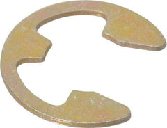 Rotor Clip - 1/4" Groove Diam, 5/16" Shaft Diam, Zinc Yellow Dichromate Steel, E Style External Retaining Rings - 0.029" Groove Width, 0.031" Groove Depth, 0.025" Ring Thickness, Grade 1060-1090 - Apex Tool & Supply