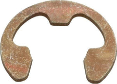Rotor Clip - 0.396" Groove Diam, 1/2" Shaft Diam, Zinc Yellow Dichromate Steel, E Style External Retaining Rings - 0.046" Groove Width, 0.052" Groove Depth, 0.042" Ring Thickness, Grade 1060-1090 - Apex Tool & Supply