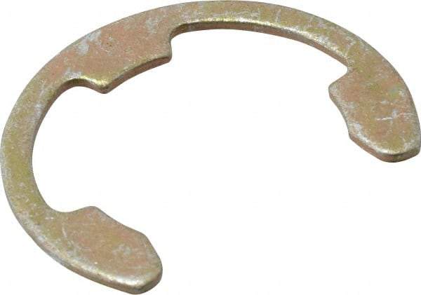 Rotor Clip - 1.079" Groove Diam, 1-3/16" Shaft Diam, Zinc Yellow Dichromate Steel, E Style External Retaining Rings - 0.068" Groove Width, 0.054" Groove Depth, 0.062" Ring Thickness, Grade 1060-1090 - Apex Tool & Supply