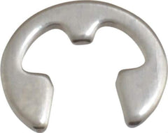 Rotor Clip - 0.127" Groove Diam, 11/64" Shaft Diam, Stainless Steel, E Style External Retaining Rings - 0.029" Groove Width, 0.022" Groove Depth, 0.025" Ring Thickness, Grade 15-7 Grade 632 - Apex Tool & Supply