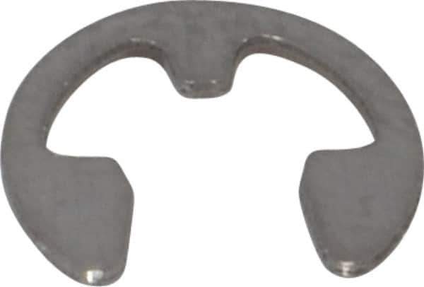Rotor Clip - 0.147" Groove Diam, 3/16" Shaft Diam, Stainless Steel, E Style External Retaining Rings - 0.029" Groove Width, 0.02" Groove Depth, 0.025" Ring Thickness, Grade 15-7 Grade 632 - Apex Tool & Supply