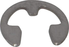 Rotor Clip - 0.147" Groove Diam, 3/16" Shaft Diam, Stainless Steel, E Style External Retaining Rings - 0.029" Groove Width, 0.02" Groove Depth, 0.025" Ring Thickness, Grade 15-7 Grade 632 - Apex Tool & Supply
