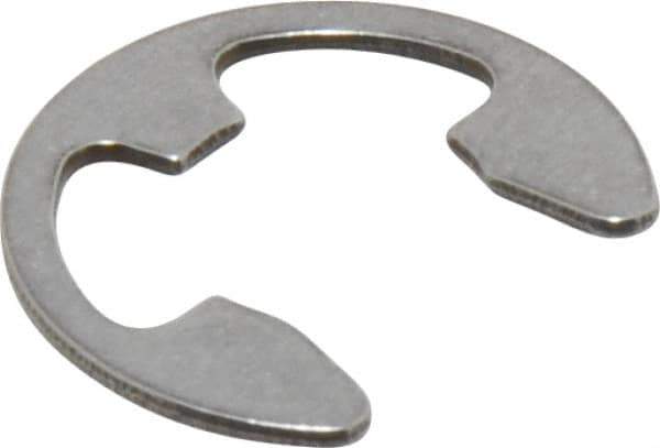 Rotor Clip - 0.343" Groove Diam, 7/16" Shaft Diam, Stainless Steel, E Style External Retaining Rings - 0.039" Groove Width, 0.047" Groove Depth, 0.035" Ring Thickness, Grade 15-7 Grade 632 - Apex Tool & Supply