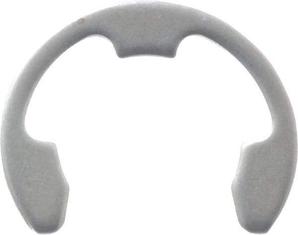 Rotor Clip - 5/8" Groove Diam, 3/4" Shaft Diam, Stainless Steel, E Style External Retaining Rings - 0.056" Groove Width, 0.062" Groove Depth, 0.05" Ring Thickness, Grade 15-7 Grade 632 - Apex Tool & Supply