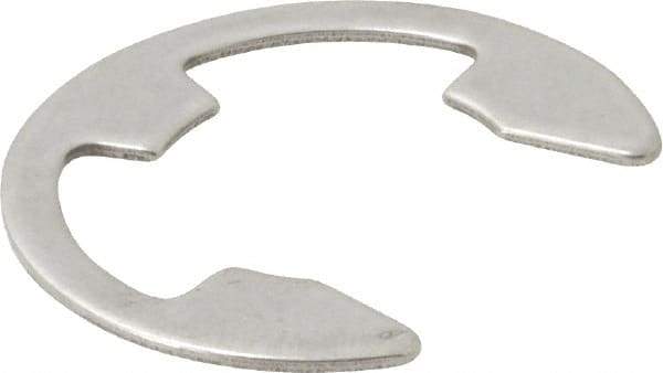 Rotor Clip - 0.835" Groove Diam, 63/64" Shaft Diam, Stainless Steel, E Style External Retaining Rings - 0.056" Groove Width, 0.074" Groove Depth, 0.05" Ring Thickness, Grade 15-7 Grade 632 - Apex Tool & Supply